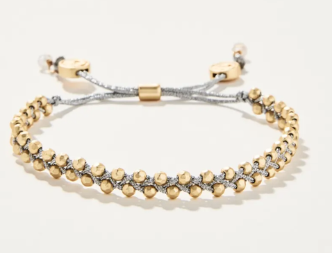 Friendship Bracelet Metallic Silver/Gold Beads