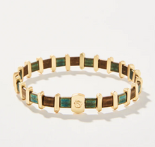 Load image into Gallery viewer, Tila Stretch Bracelet Green/brown
