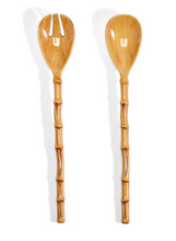 Load image into Gallery viewer, Bamboo Touch Accent Salad Servers
