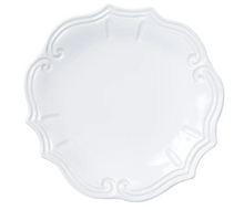 Load image into Gallery viewer, Vietri Incanto Stone White Baroque Dinner Plate
