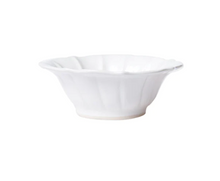 Load image into Gallery viewer, Vietri Incanto Stone Ruffle Cereal Bowl - White
