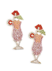 Crystal Embellished Daiquiri Statement Earrings