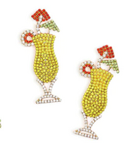 Load image into Gallery viewer, Crystal Embellished Daiquiri Statement Earrings
