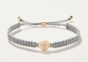 Spartina 449 Friendship Bracelet Metallic Silver/Bee