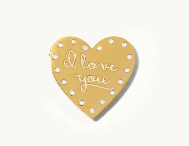 Spartina 449 Gem Locket Note - I Love You Heart