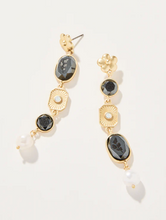 Load image into Gallery viewer, Spartina 449 Linden Asymmetrical Earrings - Black/Pearl
