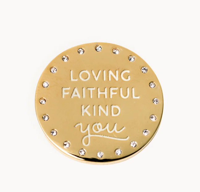 Spartina 449 Locket Note Gem Loving Faithful Kind