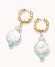 Load image into Gallery viewer, Spartina 449 Low Tide Hoop Earrings Pearl
