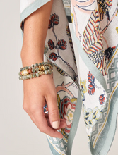 Load image into Gallery viewer, Spartina 449 Maera Stretch Bracelet Silver Leaf Jasper
