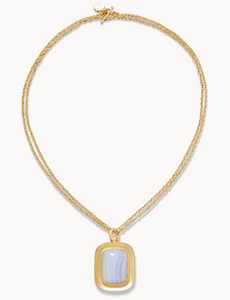 Spartina 449 Mason Necklace 36" - Blue Chalcedony