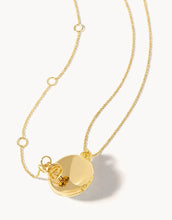 Load image into Gallery viewer, Spartina 449 Round Classic Locket Necklace 30&quot; Gold Deco
