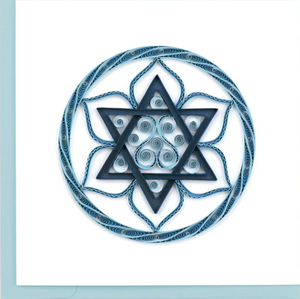 Star of David Judaica Quilling Card