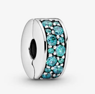 Teal Pavé Clip Charm
