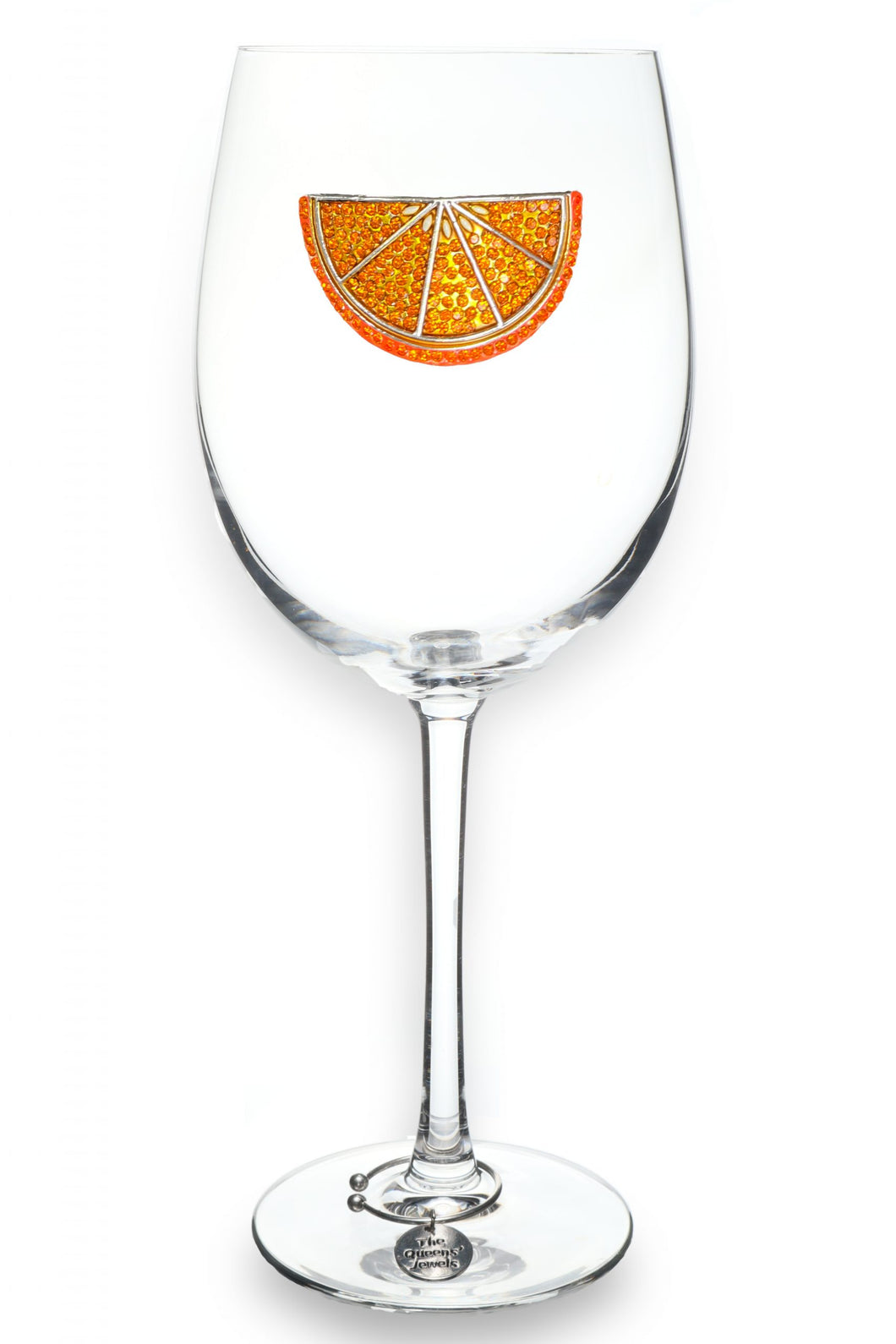 Orange Slice Jeweled Stemmed Glass