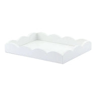 Addison Ross London White Scalloped Edge Tray - Small - FINAL SALE