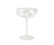 Vietri Drop White Coupe Champagne Glass - FINAL SALE
