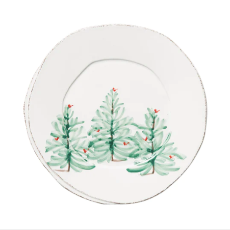 Vietri Lastra Holiday Dinner Plate