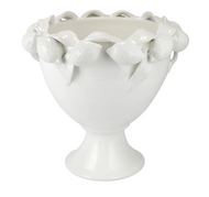 Vietri Limoni White Figural Footed Planter