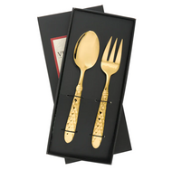 Vietri Martellato Gold Serving Set
