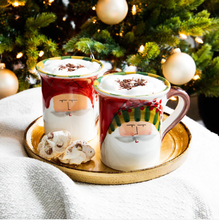 Load image into Gallery viewer, Old st nick mugs with hot chocolate 
