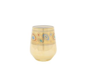 Vietri Regalia Stemless Wine Glass - Cream