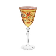 Vietri Regalia Wine Glass Orange