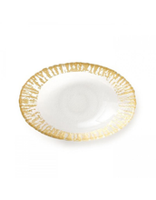 Load image into Gallery viewer, Vietri Rufolo Glass Gold Medium Oval Serving Bowl
