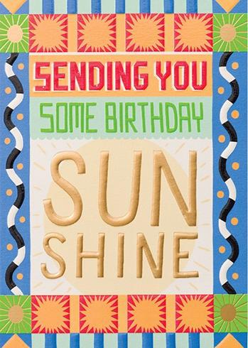 Birthday Sunshine Birthday Card