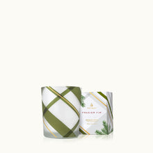 Load image into Gallery viewer, Thymes Frasier Fir Frosted Plaid Votive Candle, Plaid
