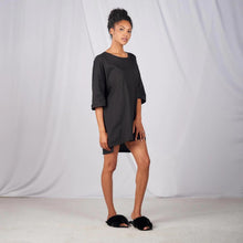 Load image into Gallery viewer, Bamboo &amp; Organic Cotton Oversized Boyfriend Tee - Black

