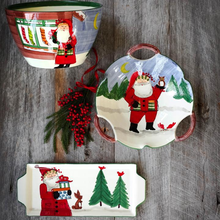 Load image into Gallery viewer, Old St. Nick Handled Rectangular Platter

