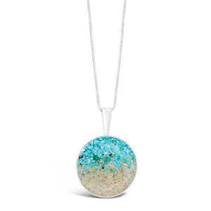 Dune Jewelry Marina Necklace - Turquoise Gradient - 18" Box Chain - The Bahamas