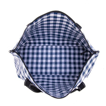 Load image into Gallery viewer, On Holiday Extra-Large Shoulder Bag - Navy and White Check
