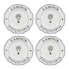Load image into Gallery viewer, L&#39;Amour Toujours Dessert / Salad Plate Set/4
