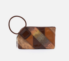 Load image into Gallery viewer, Sable Wristlet - Patchwork Leather - Mocha Multi
