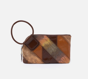 Sable Wristlet - Patchwork Leather - Mocha Multi