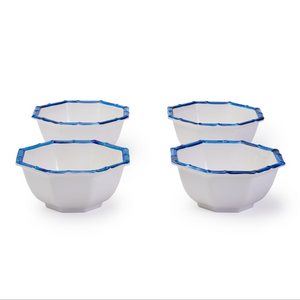 Blue Bamboo Octagonal Multipurpose Bowls - Set of 4