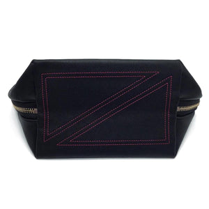 Vacationer Makeup Bag - Black/Pink Fabric