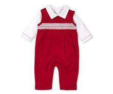 Load image into Gallery viewer, Kissy Kissy CBL Holiday Overall Set w/ Hand Smock - Assorted Sizes
