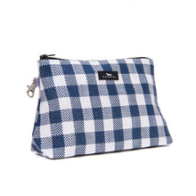 Load image into Gallery viewer, Gwyneth Poucho Pouch - Navy and White Check
