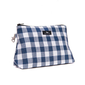 Gwyneth Poucho Pouch - Navy and White Check