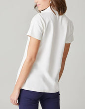 Load image into Gallery viewer, Spartina 449 Short Sleeve Serena Half-Zip Top - Pearl White
