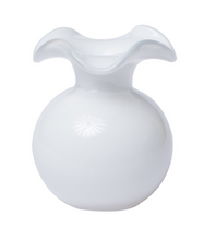 Load image into Gallery viewer, Vietri White Hibiscus Glass Bud Vase
