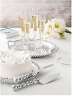 Mariposa Pearled Round Platter - FINAL SALE
