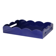 Addison Ross London Navy Scalloped Edge Tray - FINAL SALE