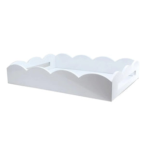 White Scalloped Edge Tray