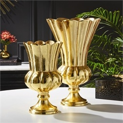Gold Pedestal Planter/Vase