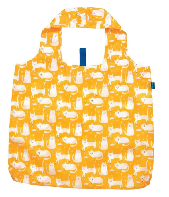 Blu Bag Reusable Shopping - Yellow Kitty Cats