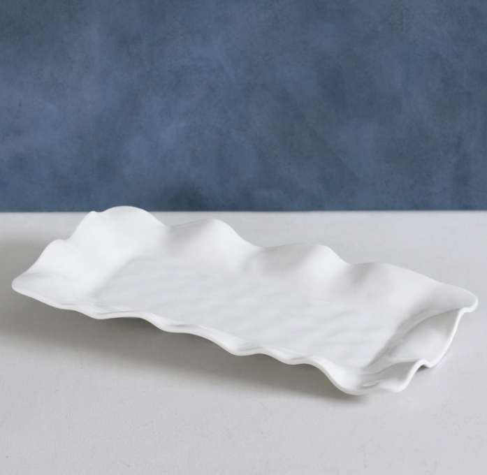 Beatriz Ball VIDA Havana Melamine White Long Rectangular Platter