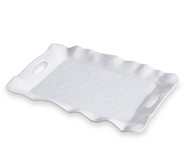 Beatriz Ball VIDA Havana White Melamine Rectangular Tray with Handles